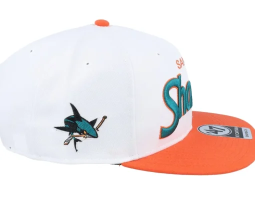 Hatstore Exclusive x San Jose Sharks Script Snapback - 47 Brand