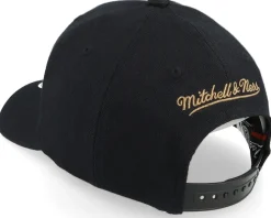 Hatstore Exclusive x San Jose Sharks TKO Leather Logo NHL Bronze/Black Adjustable - Mitchell & Ness