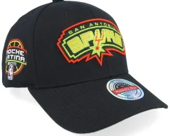 Hatstore Exclusive x San Antonio Spurs Noche Latina Black Adjustable - Mitchell & Ness