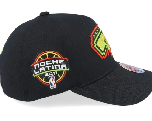 Hatstore Exclusive x San Antonio Spurs Noche Latina Black Adjustable - Mitchell & Ness