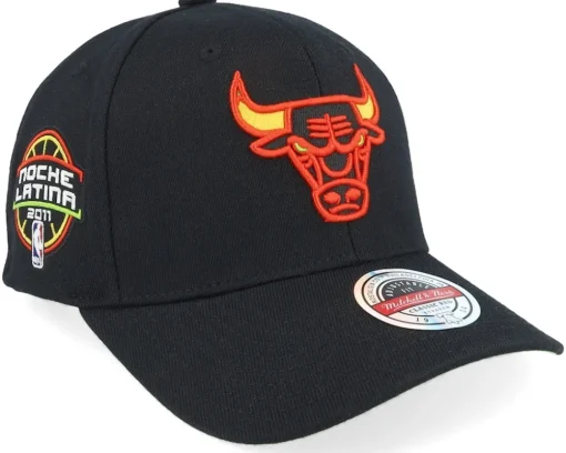 Hatstore Exclusive x San Antonio Spurs Noche Latina Black Adjustable - Mitchell & Ness