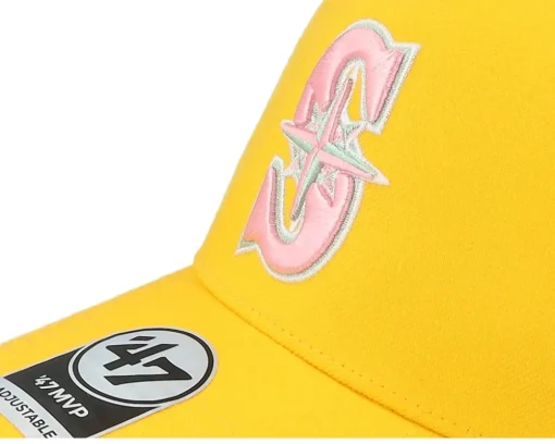 Hatstore Exclusive x Seattle Mariners D Yellow Gold A-Frame Adjustable - 47 Brand