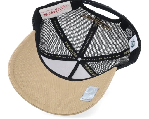 Hatstore Exclusive x Seattle Kraken Archaeo Tan/Black Trucker - Mitchell & Ness