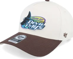 Hatstore Exclusive x Tampa Bay Rays Coops Dua Sure Shot Mvp Dt Sand/Brown Adjustable - 47 Brand
