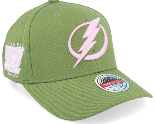 Hatstore Exclusive x Tampa Bay Lightning Olive/Pink Olive/Pink Adjustable - Mitchell & Ness