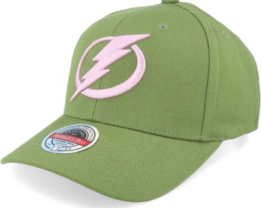 Hatstore Exclusive x Tampa Bay Lightning Olive/Pink Olive/Pink Adjustable - Mitchell & Ness