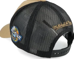 Hatstore Exclusive x Tampa Bay Lightning Archaeo Tan/Black A-frame Trucker - Mitchell & Ness