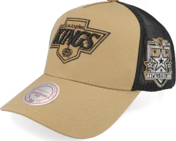 Hatstore Exclusive x Tampa Bay Lightning Archaeo Tan/Black A-frame Trucker - Mitchell & Ness