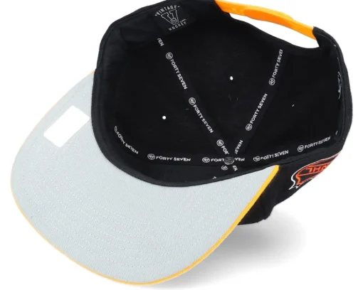 Hatstore Exclusive x Vancouver Canucks Sure Shot Two Tone Captain Black/Yellow Snapback - 47 Brand