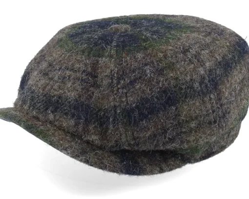 Hatteras Beeswax Grey/Navy/Green Flatcap - Stetson