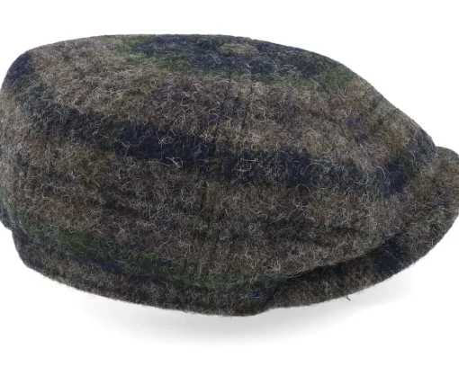 Hatteras Beeswax Grey/Navy/Green Flatcap - Stetson
