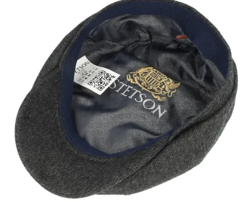 Hatteras Cashmere Navy Flat Cap - Stetson