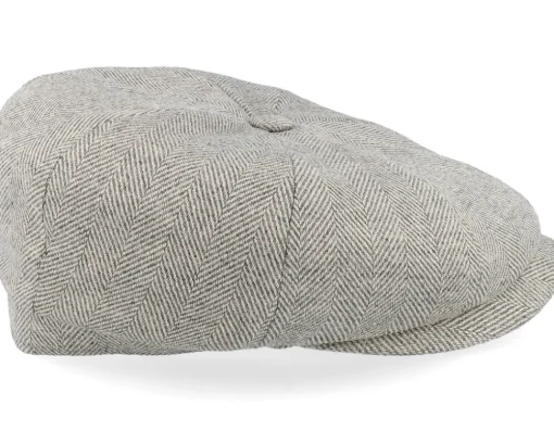 Hatteras Herringbone Sustainable Stone Flat Cap - Stetson