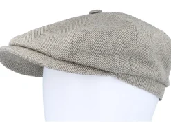 Hatteras Herringbone Sustainable Stone Flat Cap - Stetson