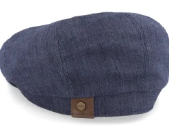 Hatteras Linen Blue Flat Cap - Stetson