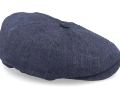 Hatteras Linen Blue Flat Cap - Stetson