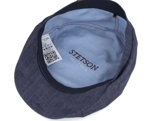 Hatteras Linen Blue Flat Cap - Stetson