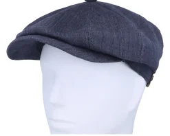 Hatteras Linen Blue Flat Cap - Stetson