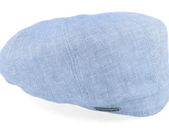 Hatteras Linen Light Blue Flat Cap - Stetson