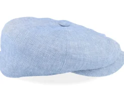 Hatteras Linen Light Blue Flat Cap - Stetson