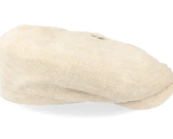 Hatteras Linen/Silk Beige Flat Cap - Stetson