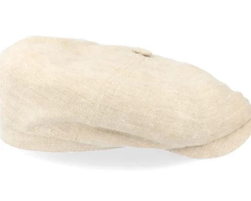 Hatteras Linen/Silk Beige Flat Cap - Stetson
