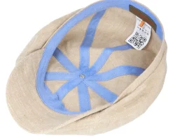 Hatteras Linen/Silk Beige Flat Cap - Stetson
