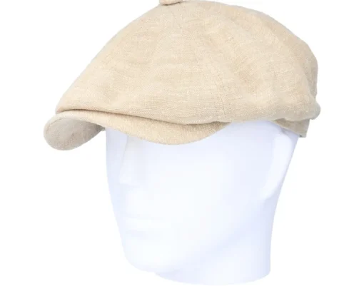 Hatteras Linen/Silk Beige Flat Cap - Stetson