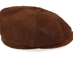 Hatteras Pigskin Chocolate Flat Cap - Stetson