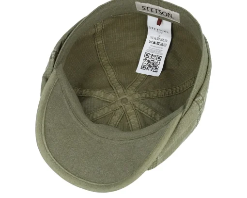 Hatteras Ripstop Olive Flat Cap - Stetson