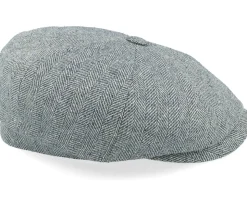 Hatteras Silk Green/Blue Herringbone Flat Cap - Stetson
