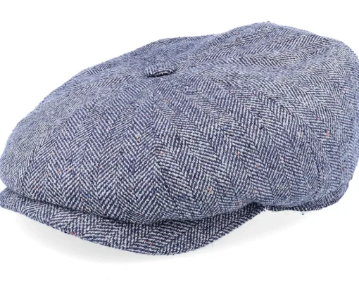 Hatteras Silk Navy Flat Cap - Stetson