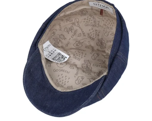 Hatteras Sustainable Denim Flat Cap - Stetson