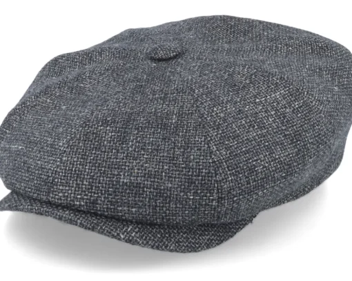 Hatteras Virgin Wool/Linen Grey Flat Cap - Stetson