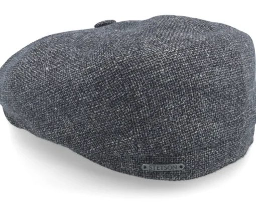 Hatteras Virgin Wool/Linen Grey Flat Cap - Stetson