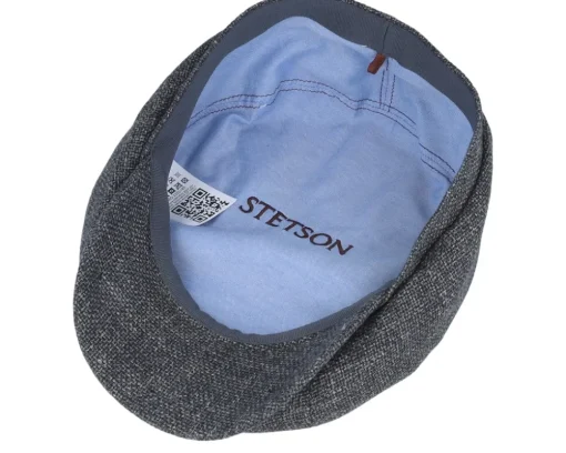Hatteras Virgin Wool/Linen Grey Flat Cap - Stetson