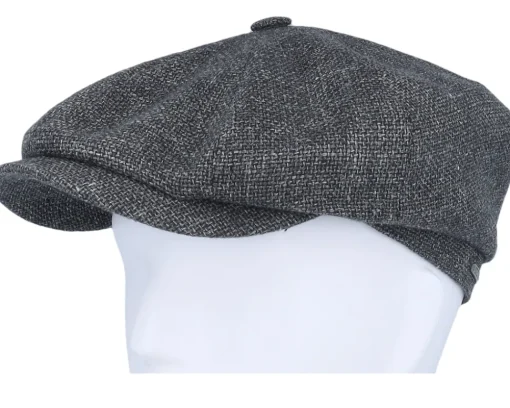 Hatteras Virgin Wool/Linen Grey Flat Cap - Stetson