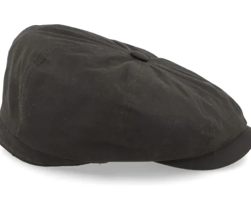 Hatteras Waxed Organic Brown Flat Cap - Stetson