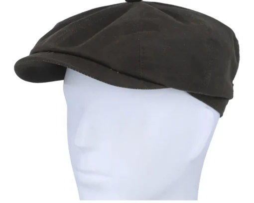Hatteras Waxed Organic Brown Flat Cap - Stetson