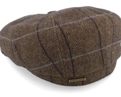 Hatteras Wool Brown Flat Cap - Stetson