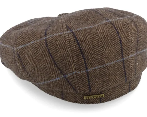 Hatteras Wool Brown Flat Cap - Stetson