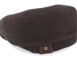 Hatteras Wool/Cashmere Brown Flat Cap - Stetson