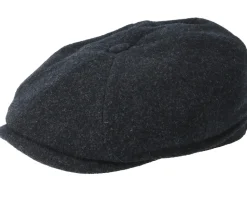 Hatters Wool/Cashmere Black Flat Cap - Stetson