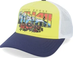 Hawaii Riptide Valin Yellow/Navy/White Trucker - American Needle