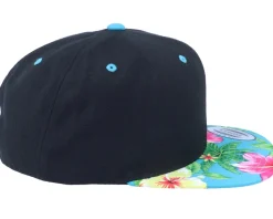 Hawaiian Black/Aqua Snapback - Yupoong