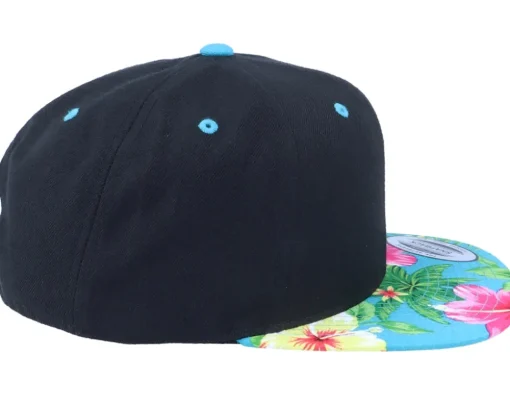 Hawaiian Black/Aqua Snapback - Yupoong