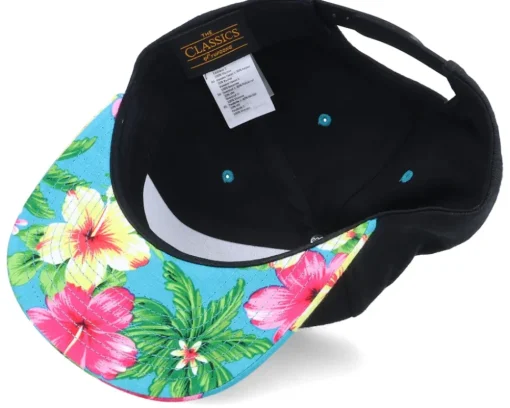 Hawaiian Black/Aqua Snapback - Yupoong