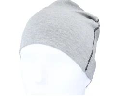 Heather Grey/Black Hemsedal Cotton Beanie - Beechfield