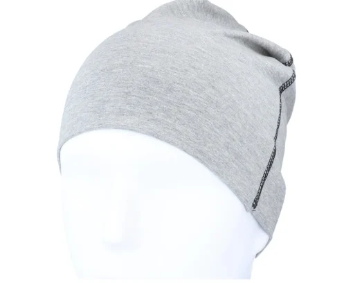 Heather Grey/Black Hemsedal Cotton Beanie - Beechfield