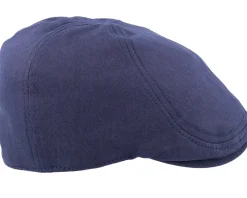 Henry Duckbill Navy Blue Flat Cap - Upfront
